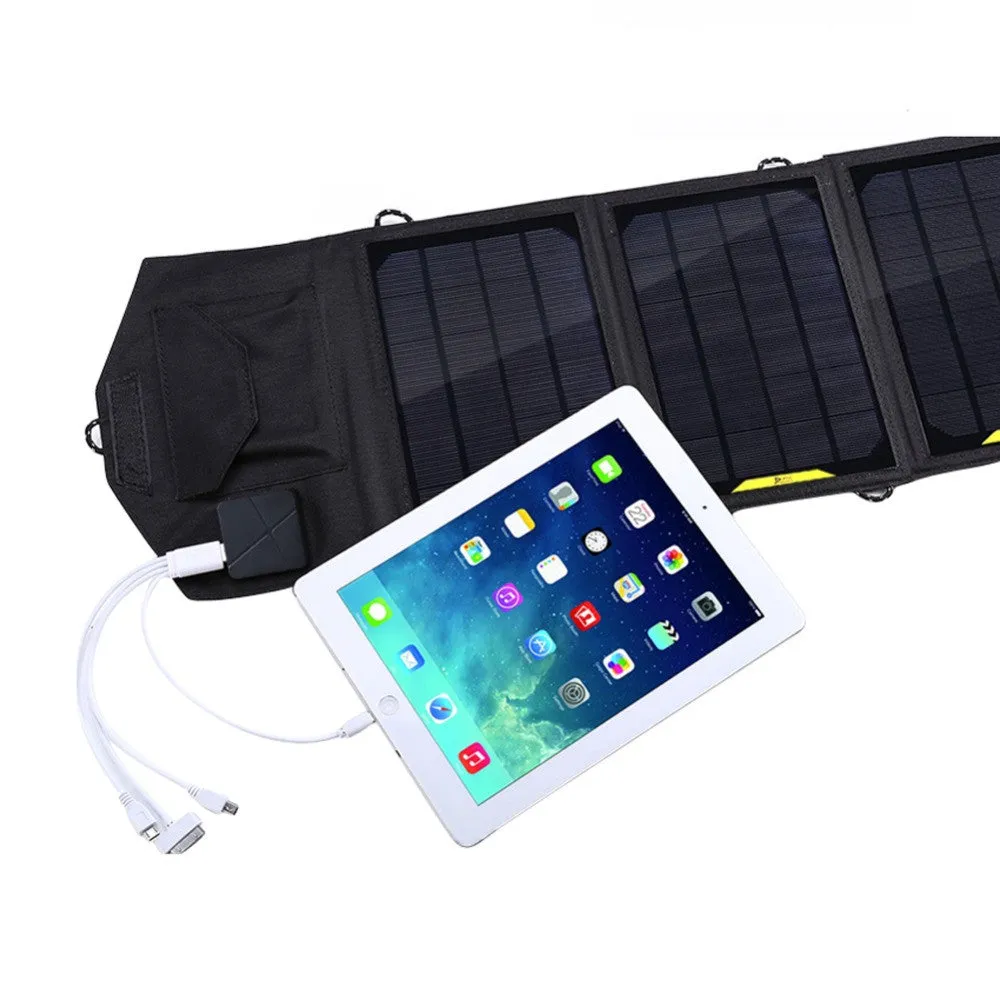 4 Panel 5V 15W Portable Folding Solar Charger