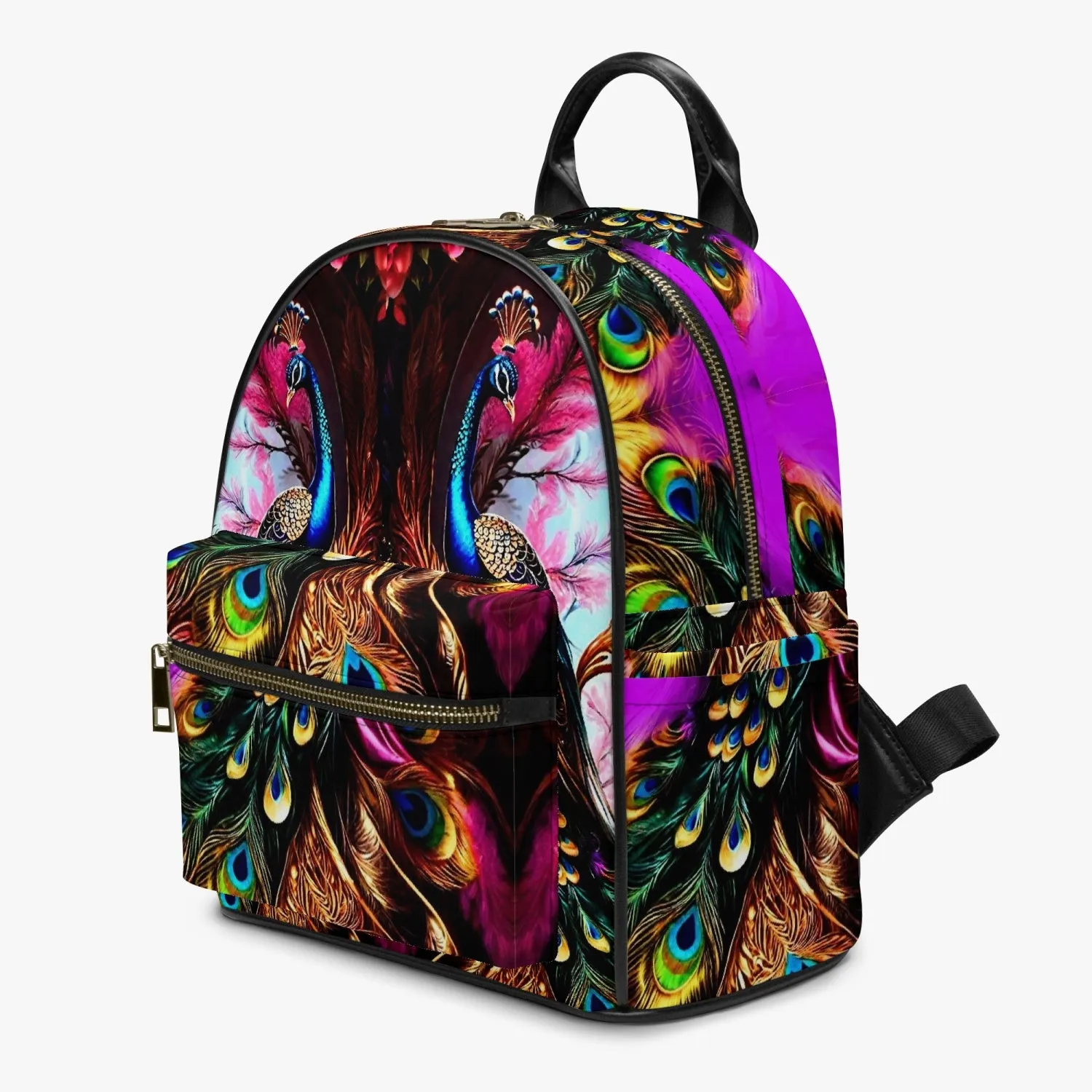 909. All Over Printed PU Backpack