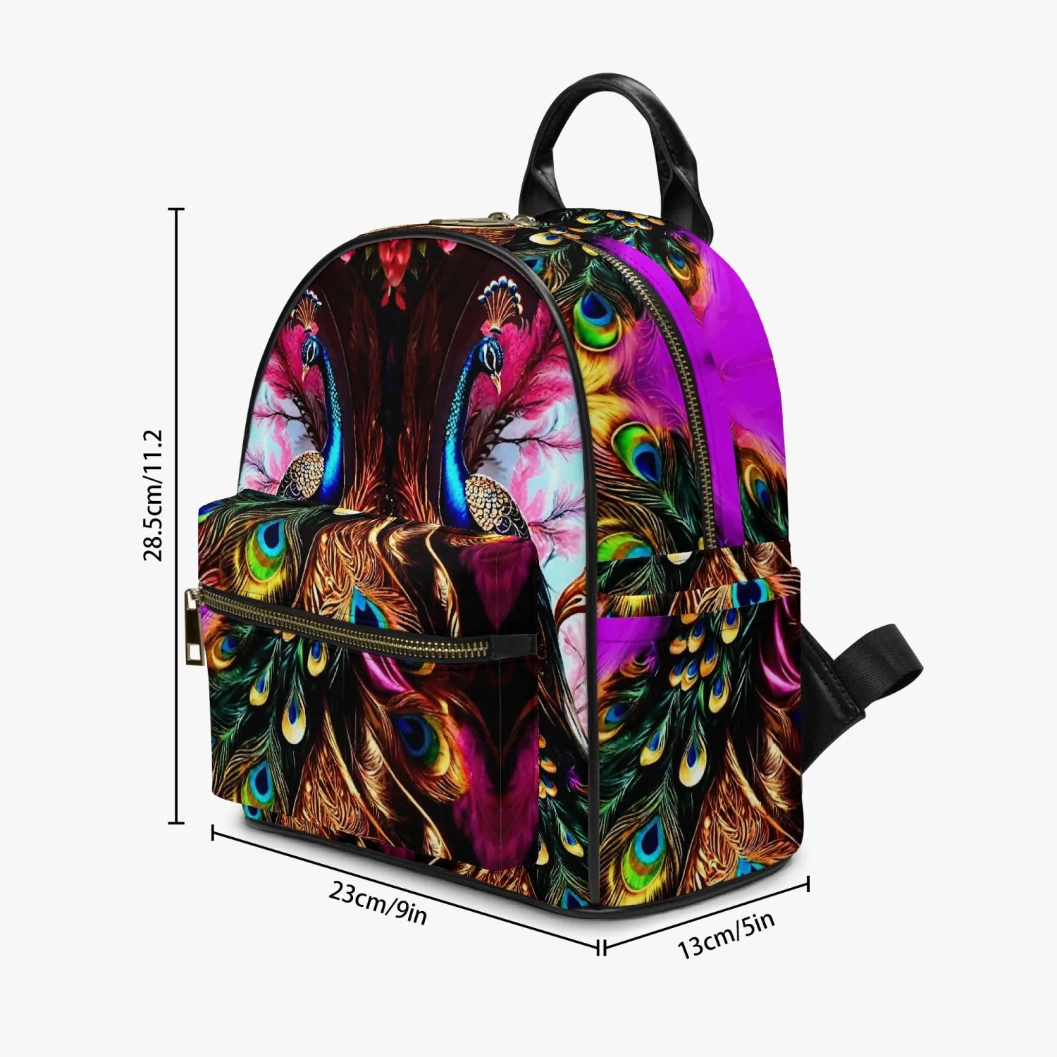 909. All Over Printed PU Backpack