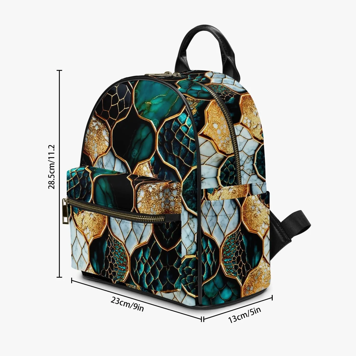 909. All Over Printed PU Backpack