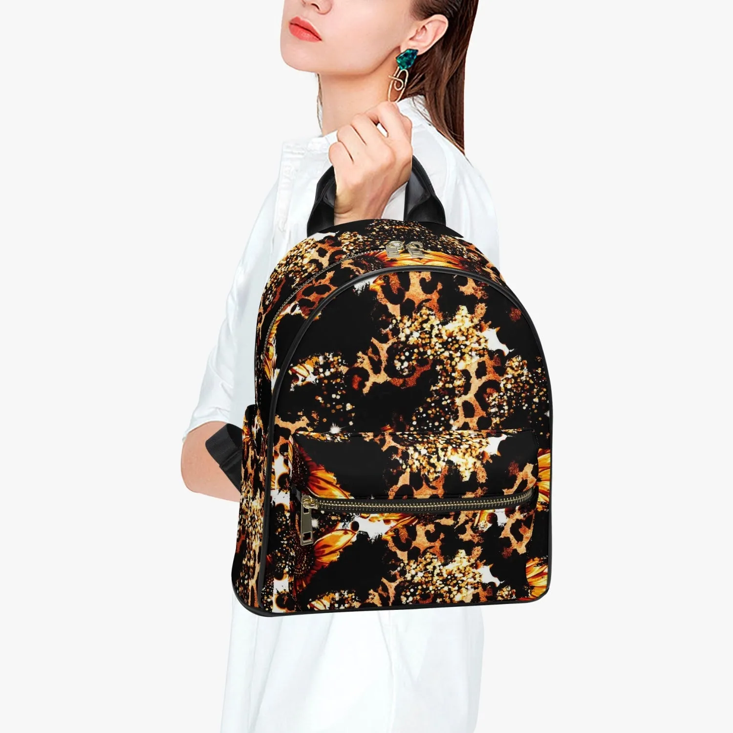 909. All Over Printed PU Backpack