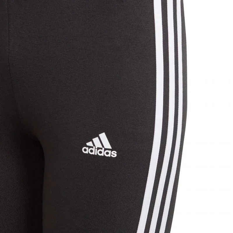 Adidas Junior Essentials 3 Stripes Leggings - Black