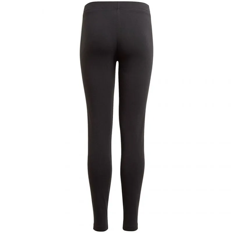 Adidas Junior Essentials 3 Stripes Leggings - Black