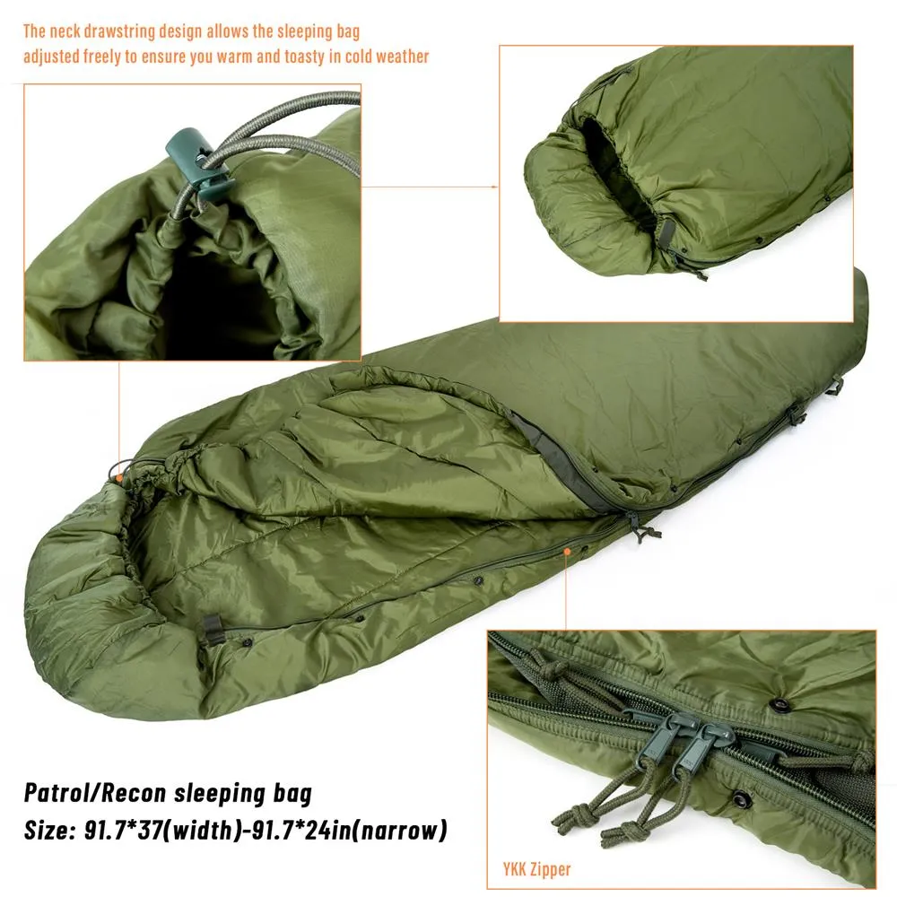 Akmax Modular Sleeping Bags System, Multi Layered with Bivy Cover for All Season UCP