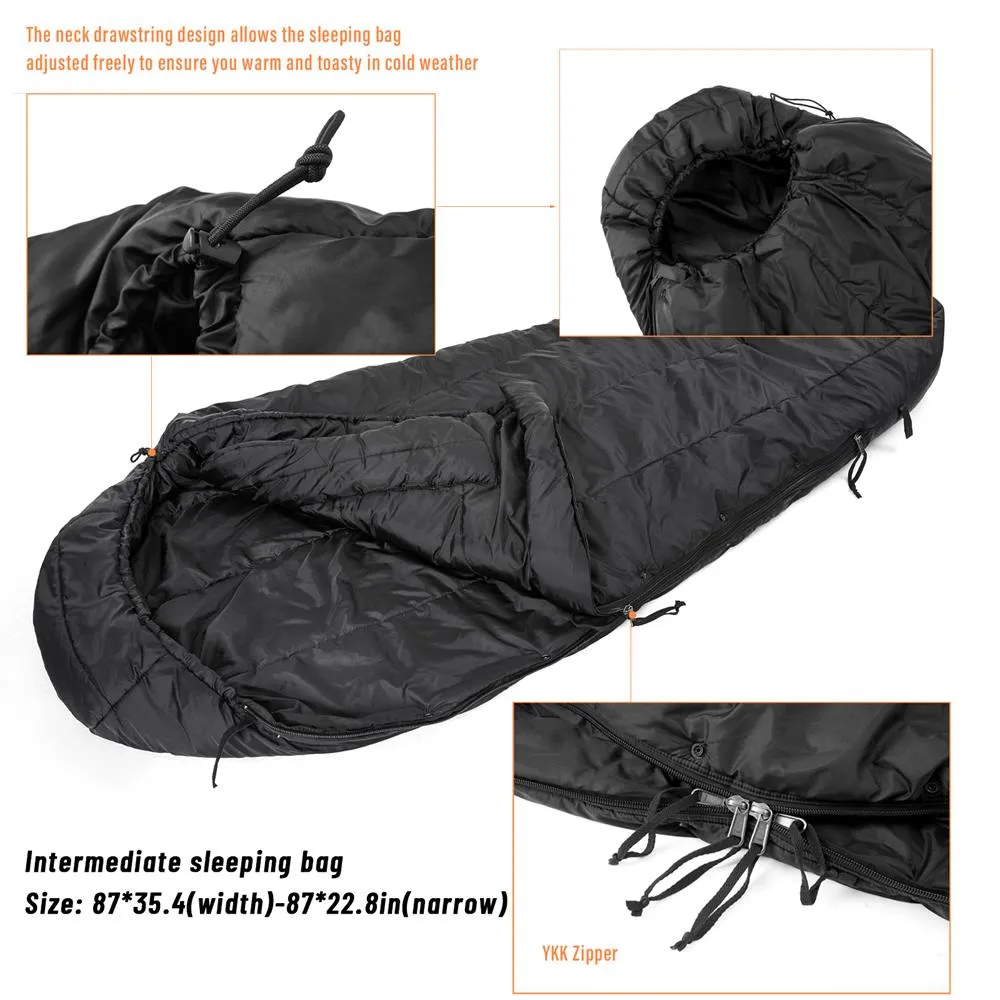 Akmax Modular Sleeping Bags System, Multi Layered with Bivy Cover for All Season UCP