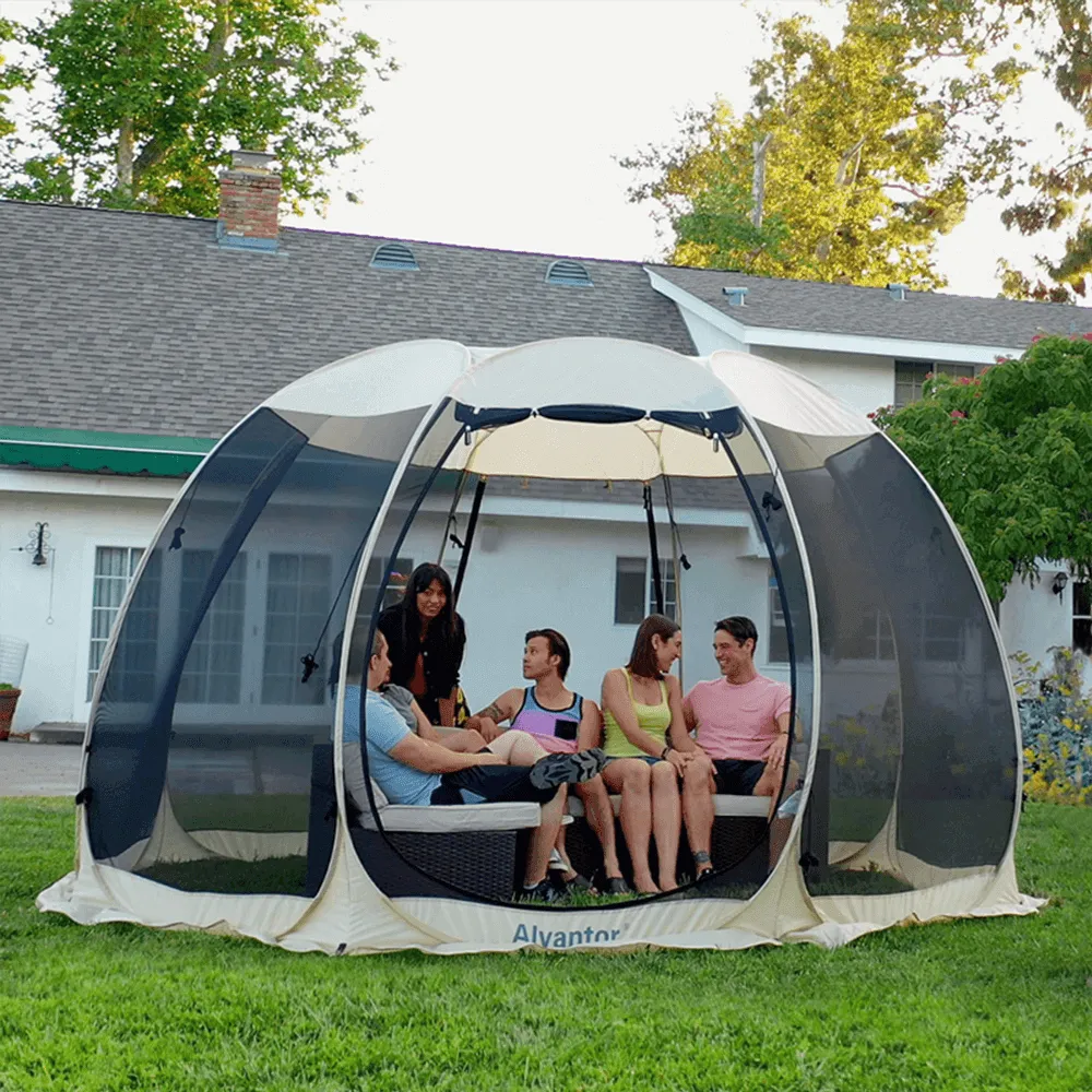 Alvantor 12'x12' Portable Screen House for Camping Quick Set Backyard Party Shelter