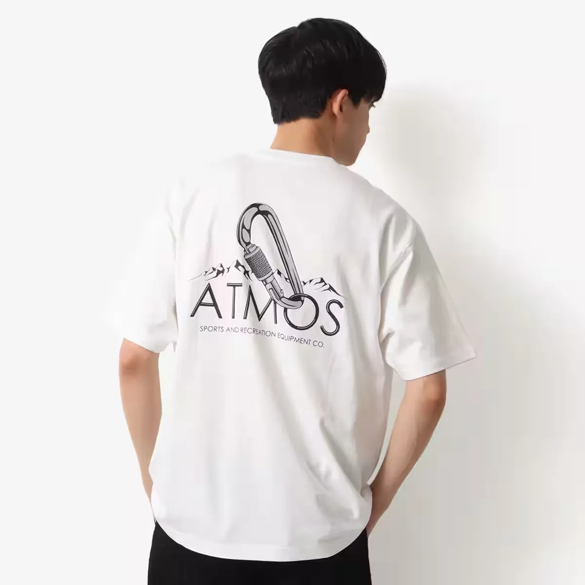 Stylish ATMOS Mountain Range Graphic T-Shirt for Outdoor Enthusiasts