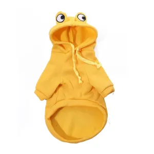 Autumn Frog Hoodies for Small Dogs and Cats: Soft and Cozy Fleece Pet Sweatshirts - Perfect for French Bulldogs, Chihuahuas, and More