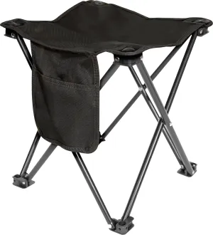 Black Collapsible 4 Leg Camp Stool