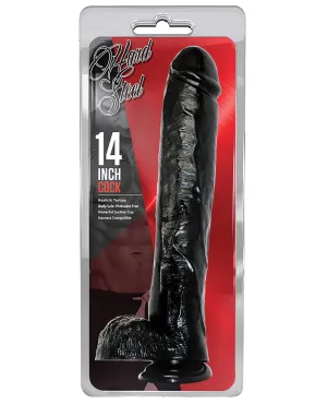 Blush Hard Steel 14" Cock - Black