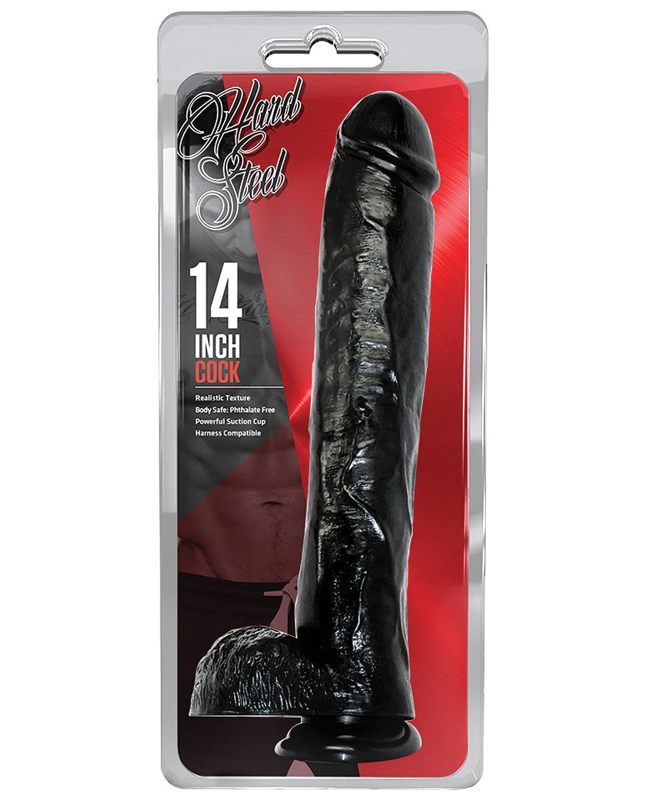 Blush Hard Steel 14" Cock - Black