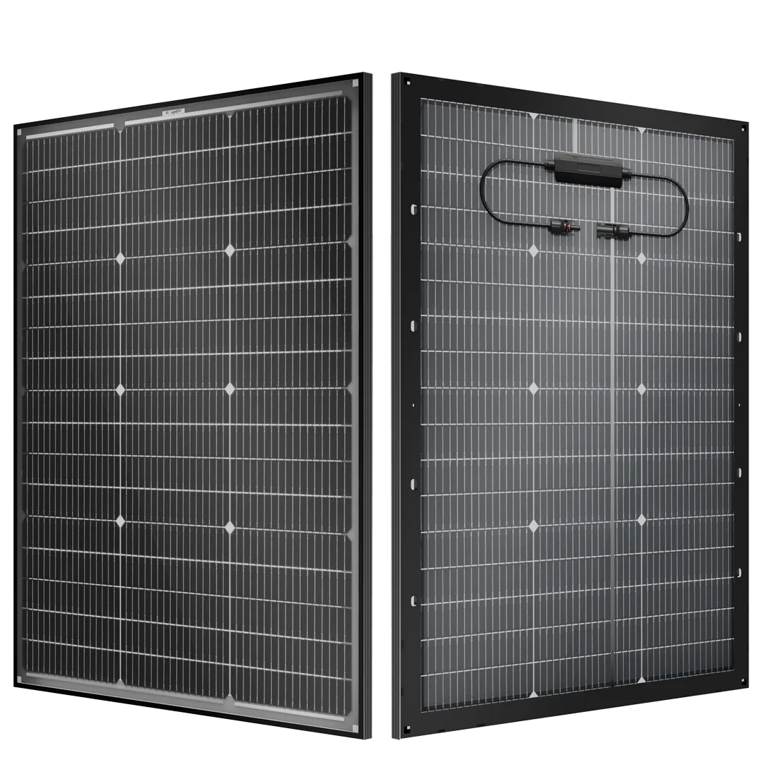 BougeRV 16BB N-Type 12V/24V 100 Watt Bifacial Solar Panel