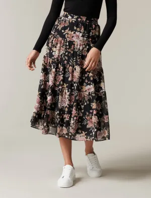 Brielle Multi-Tiered Midi Skirt