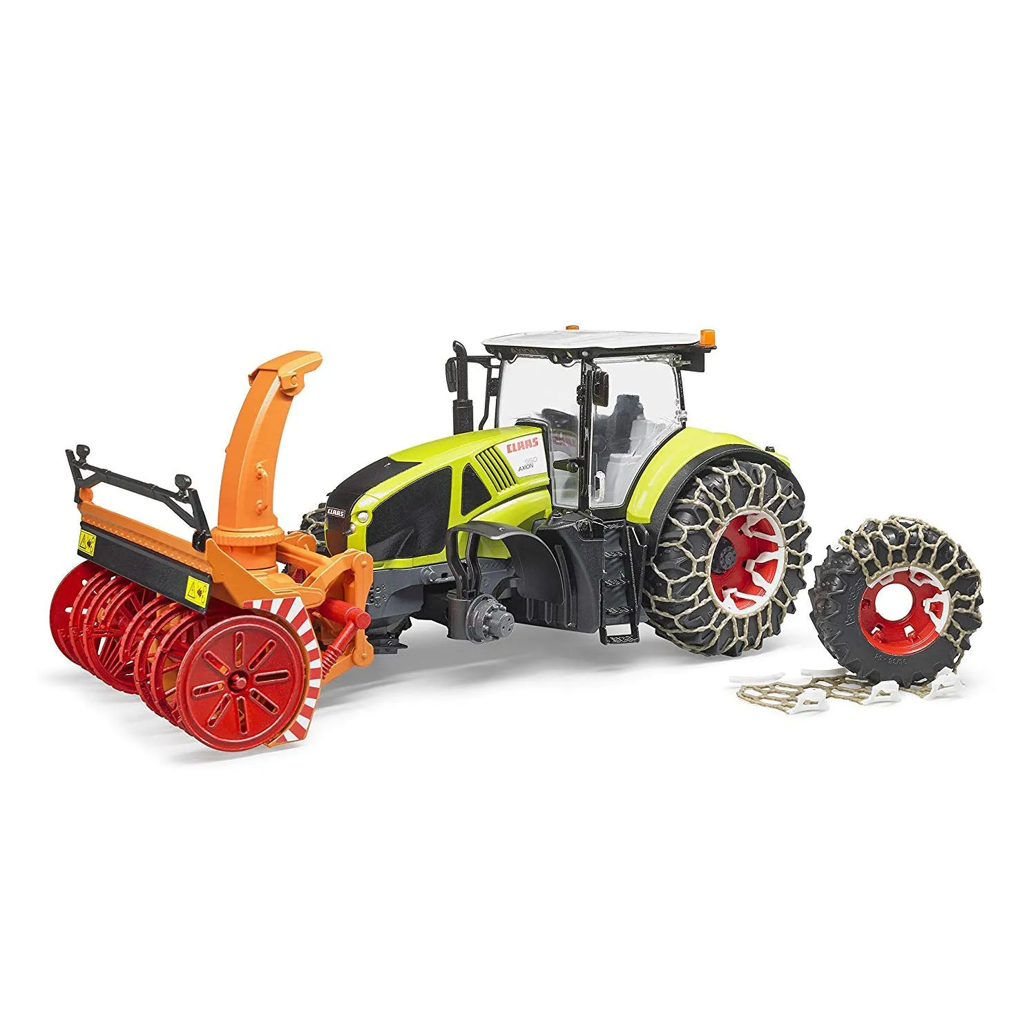 Bruder Claas Axion 950 with Snow Chains and Snow Blower