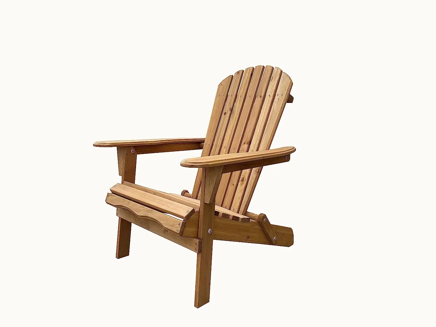 BTExpert Folding Adirondack Chair Half Assembled Lounge Chair Outdoor Wooden Patio Chair for Lawn Garden Backyard Deck Fire pit Pool Beach 350lb Weight Capacity Set of 2