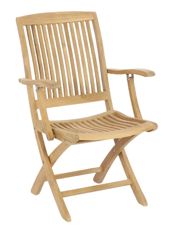 Classic Teak Folding Arm Chair