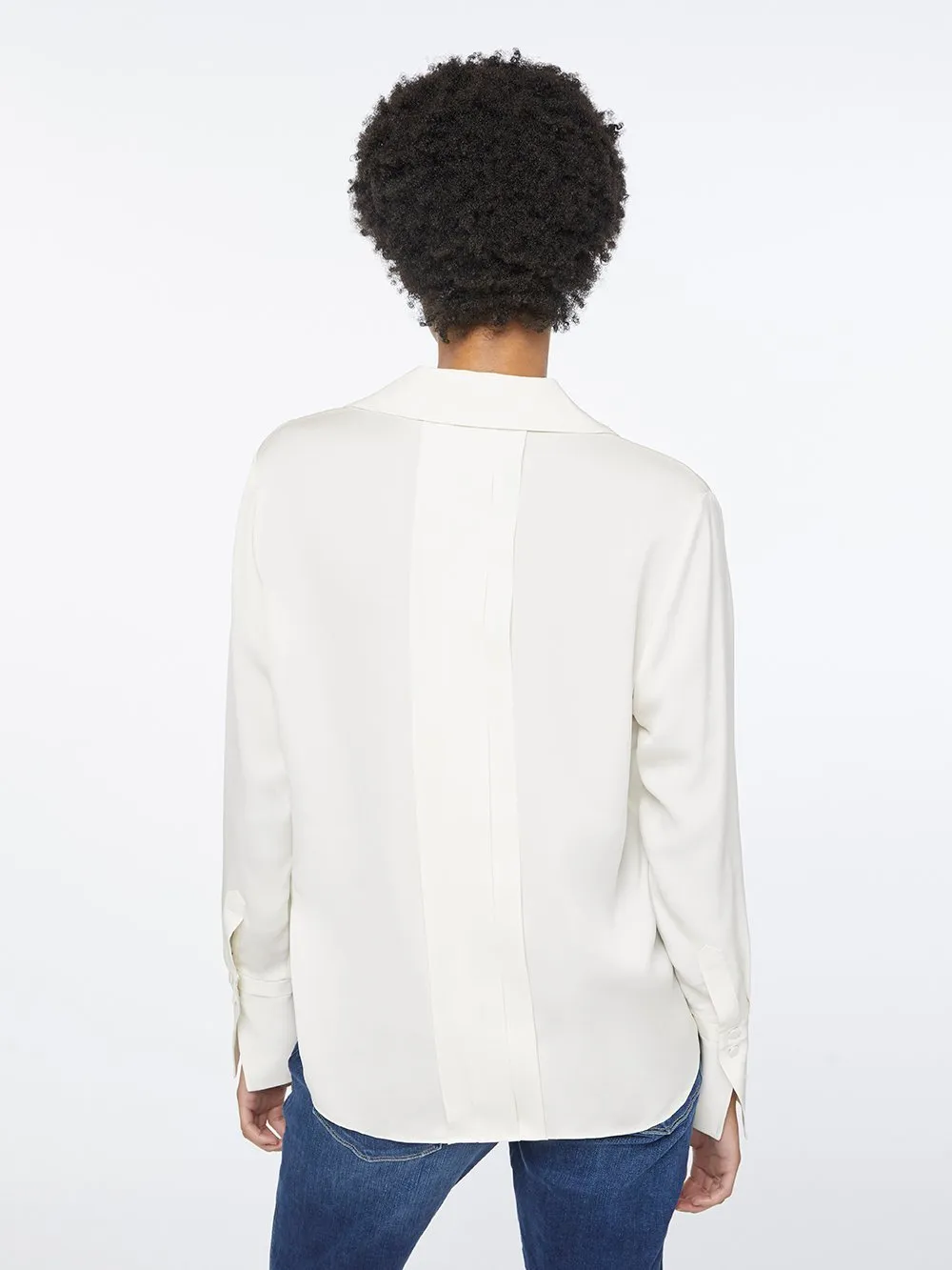 Clean Silk Blouse -- Off White