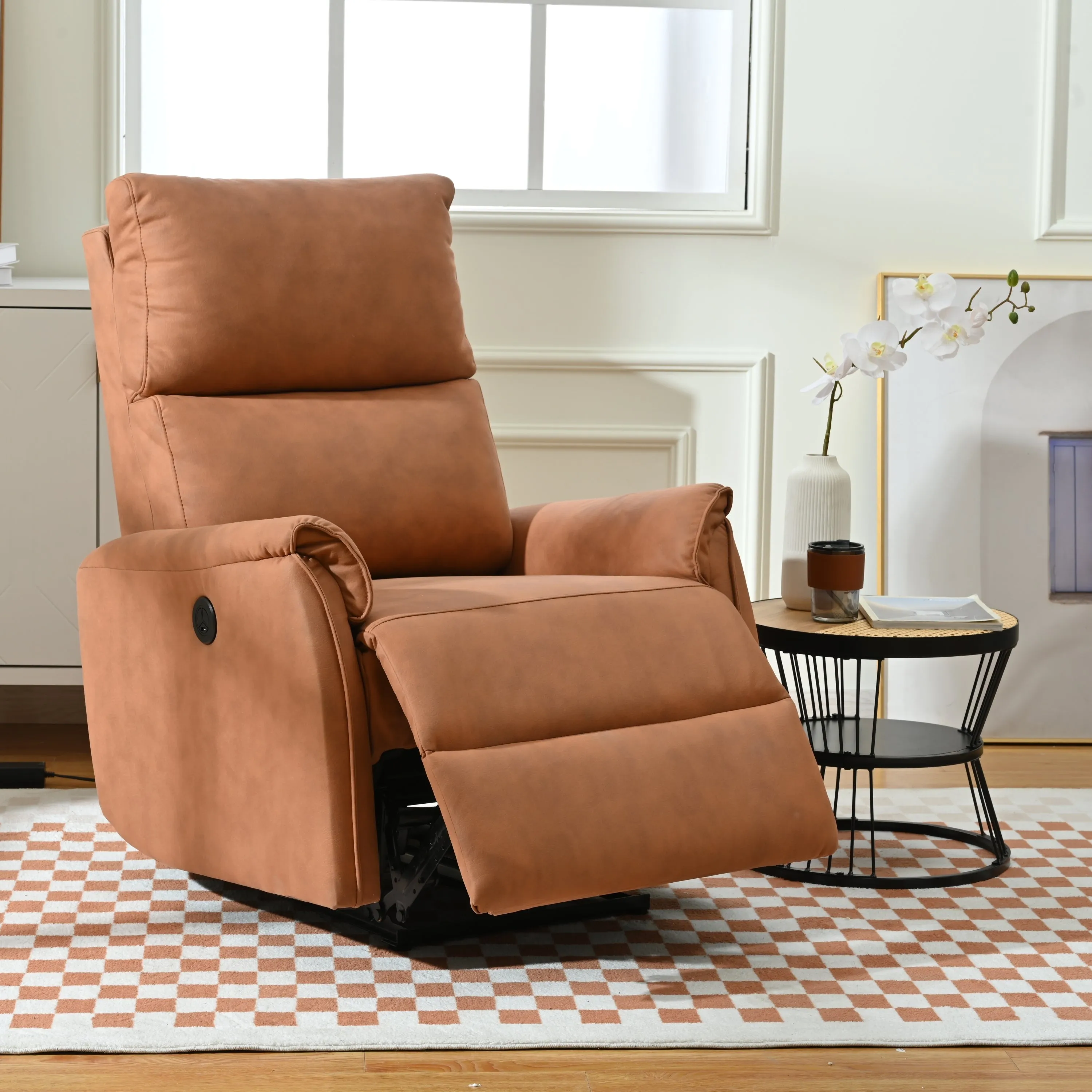 CompactLux Streamline: Space-Saver Power Recliner with USB