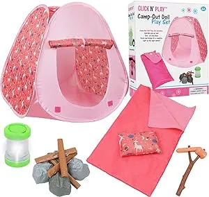 Doll Tent Camping Set & Accessories Perfect For 18 Inch Dolls  18 Inch Doll