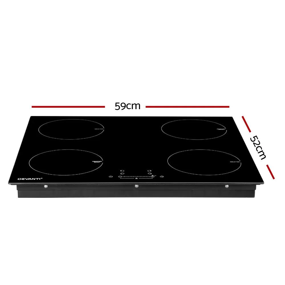 Electric Induction Cooktop 60cm Ceramic 4 Zones Stove Cook Top Hot Plate