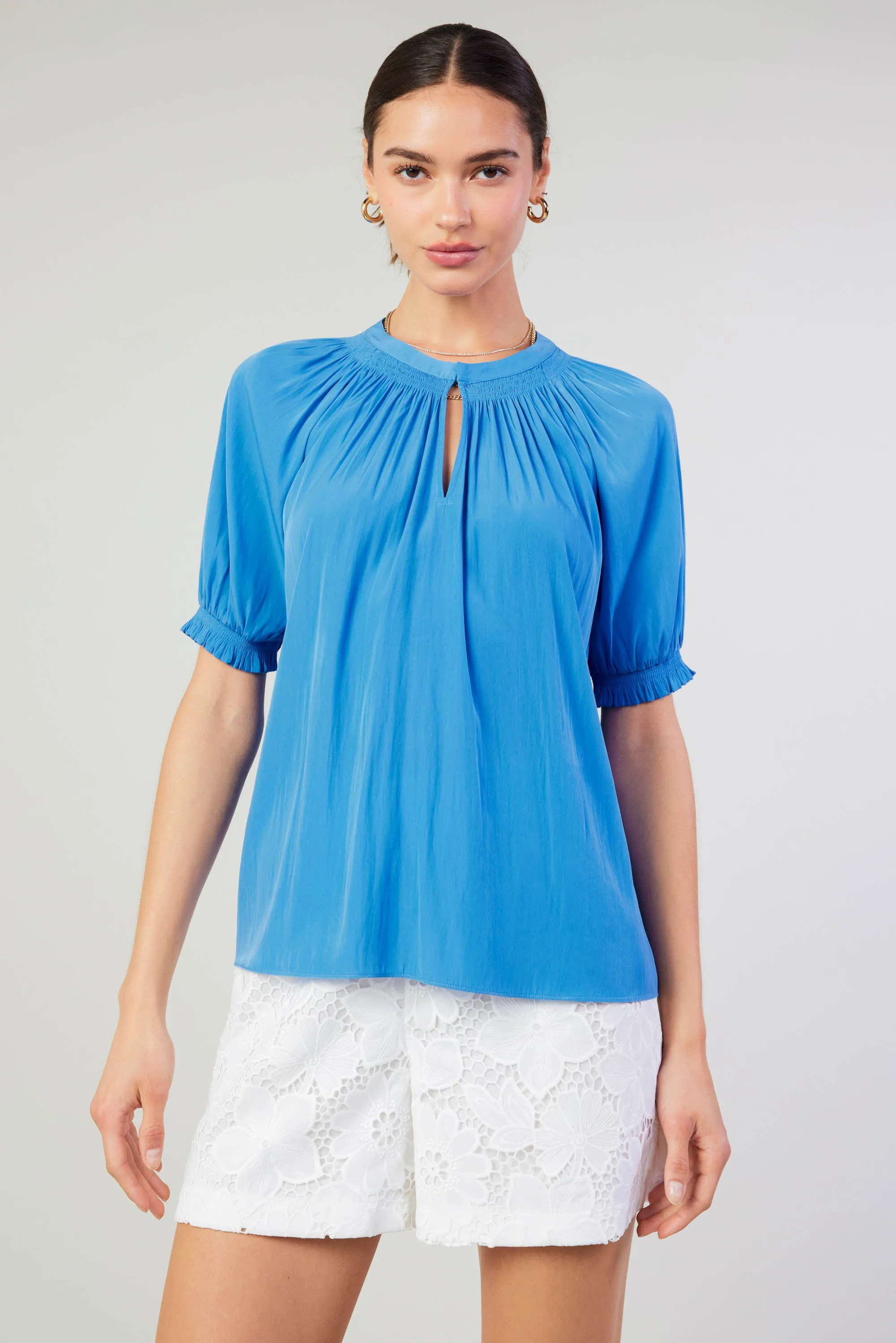 Gathered Yoke Blouse