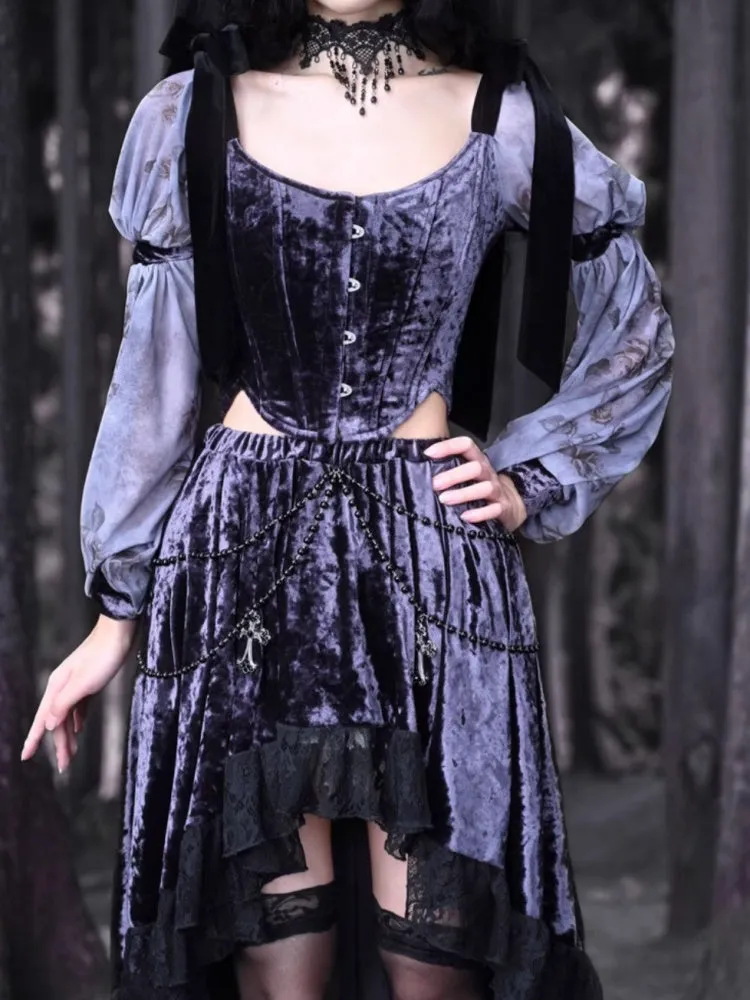 Gothic Layered Lace Skirt