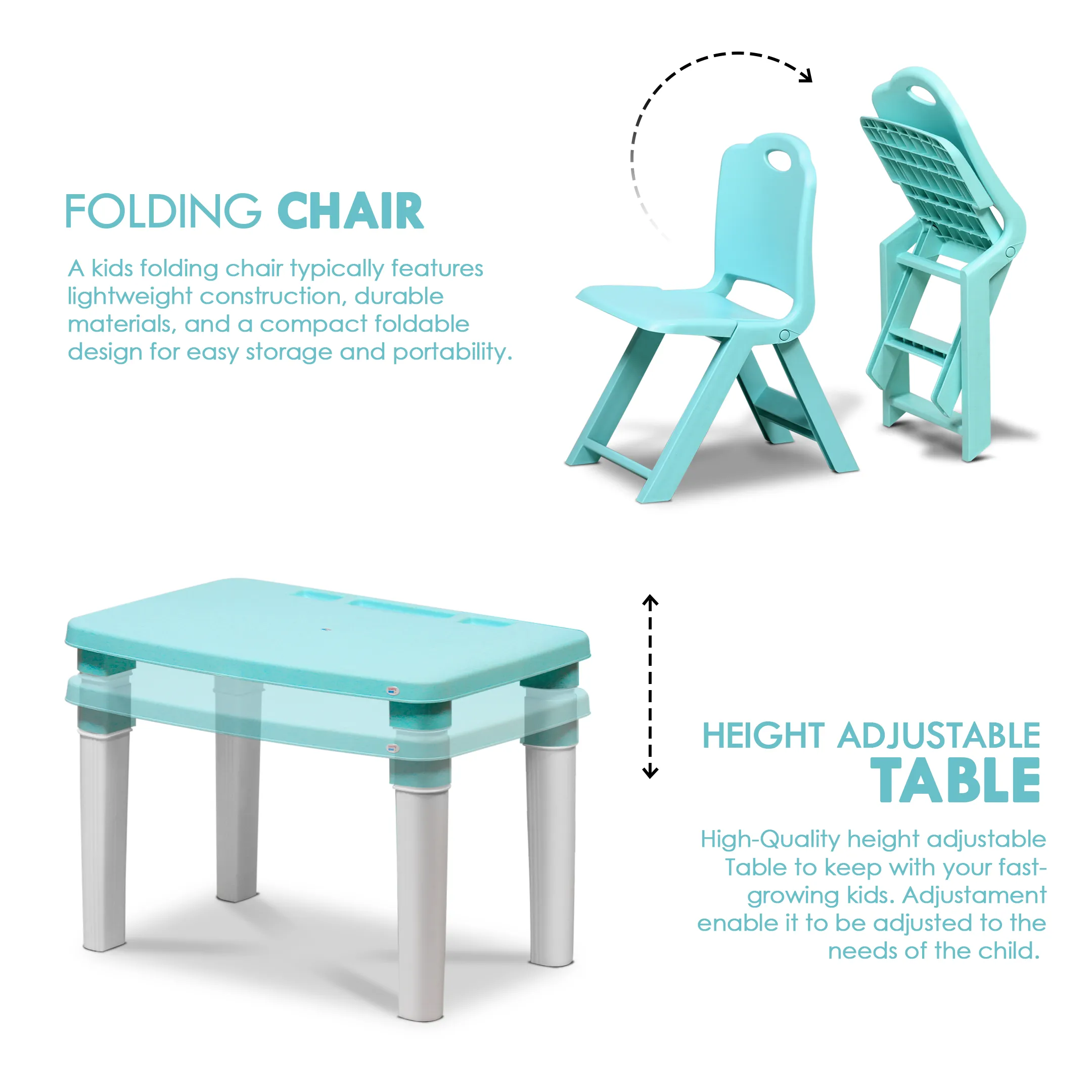 Happy Bear Table and Folding Chair Set for 2 to 5 years kids