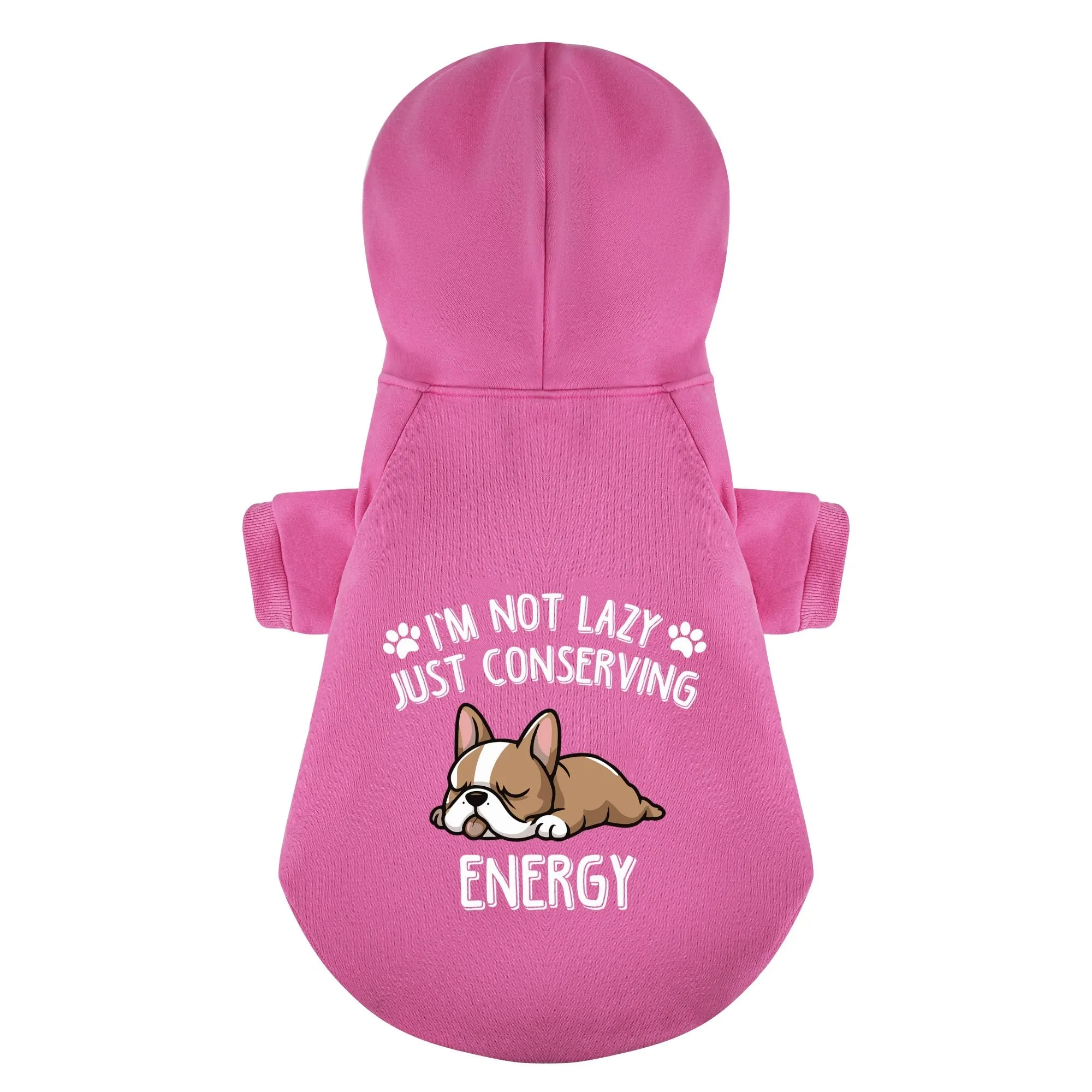 I’m not lazy, just conserving energy - Personalized French Bulldog Hoodies with Funny Quotes – Stylish, Cozy, and Premium 100% Cotton