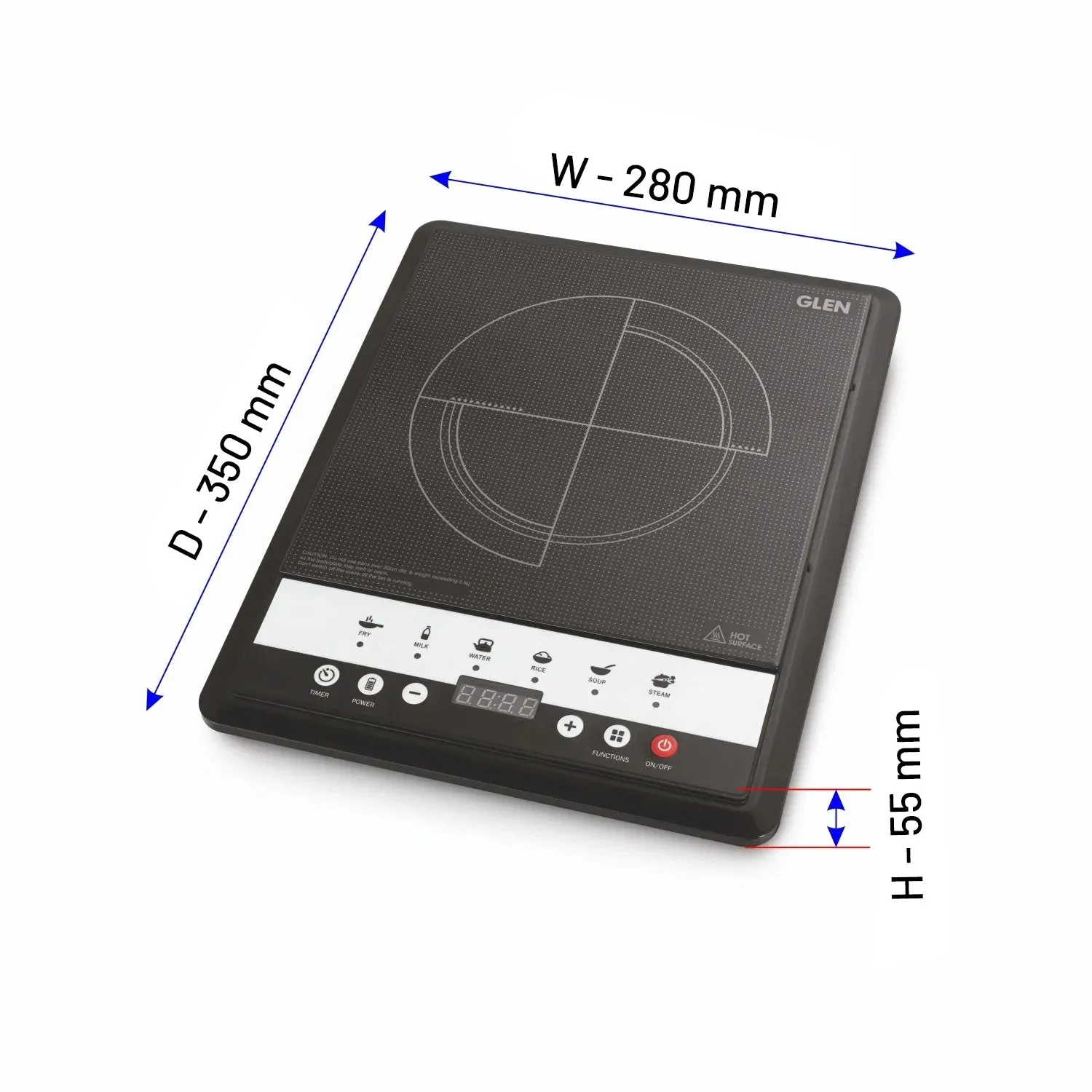 Induction Stove with 6 Pre-set Cooking Functions 1200 watt - SA 3071 IN