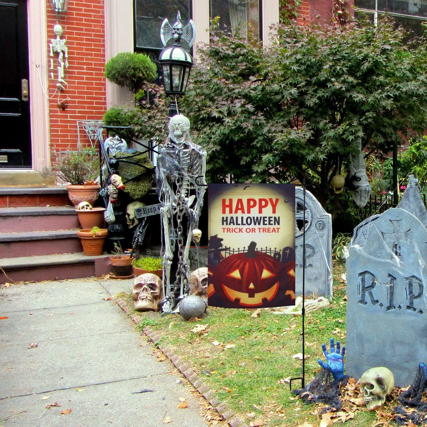 Jetlifee Halloween Pumpkin Lantern Garden Flag