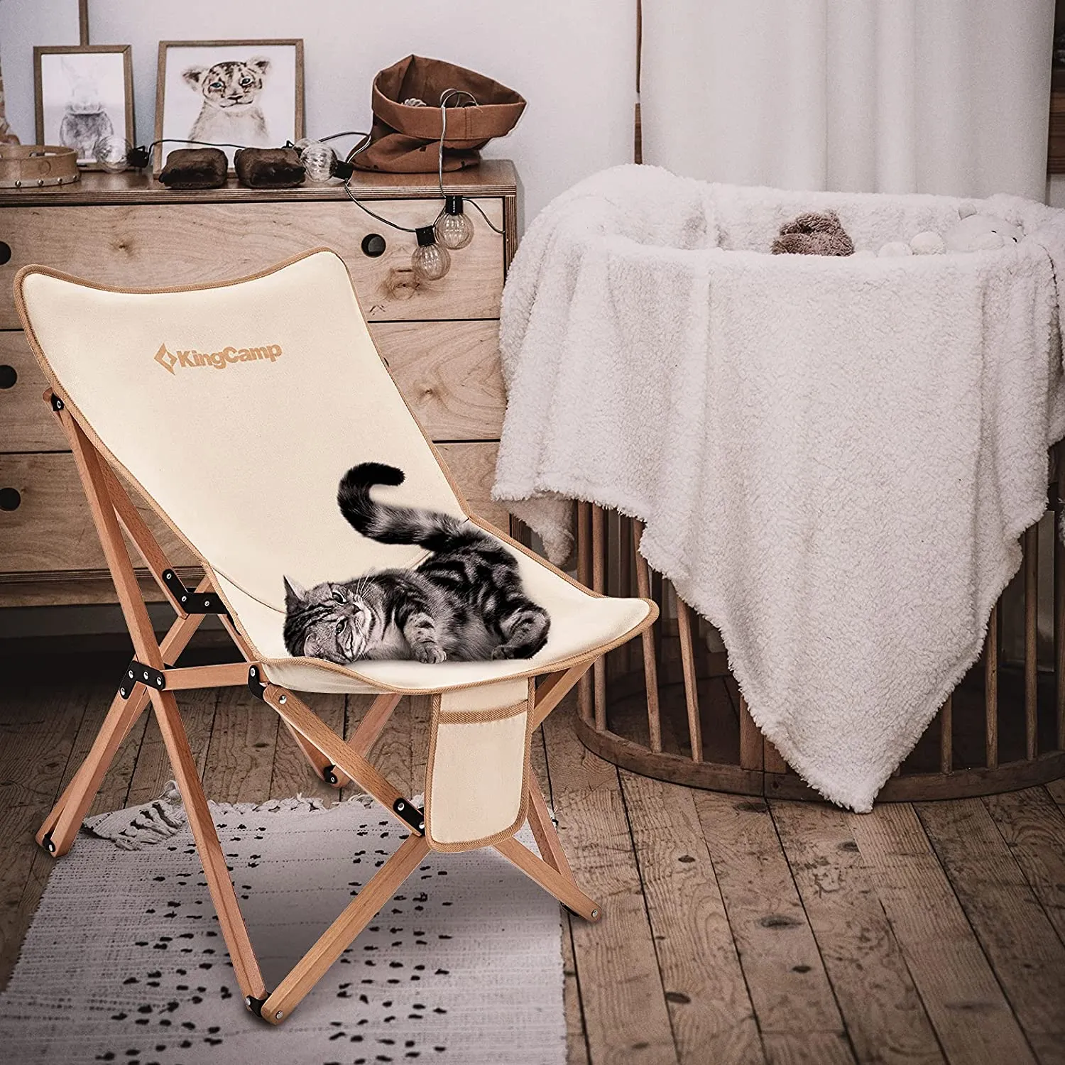 KingCamp Butterfly Chair with Removable Canvas Cover