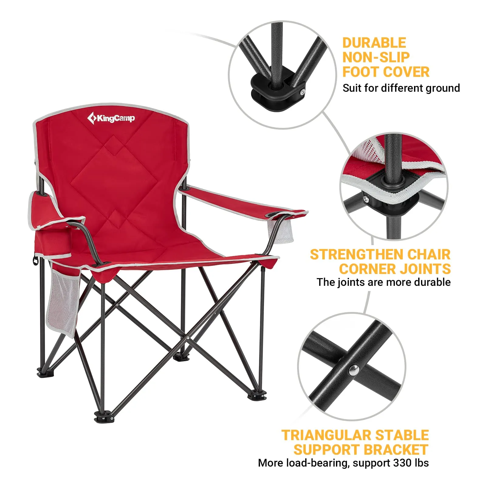 KingCamp Extra Large Oversized Folding Camping Chairs