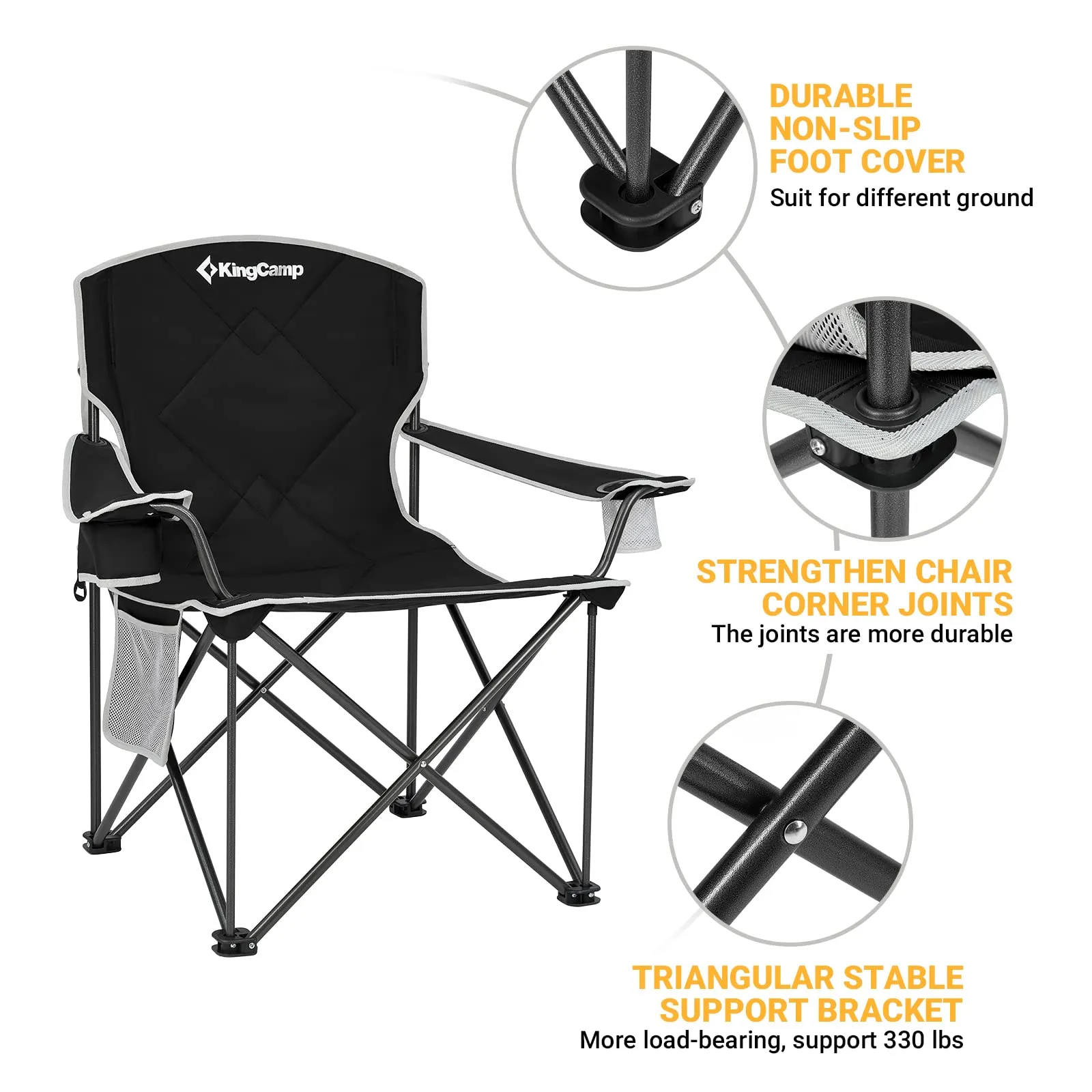 KingCamp Extra Large Oversized Folding Camping Chairs