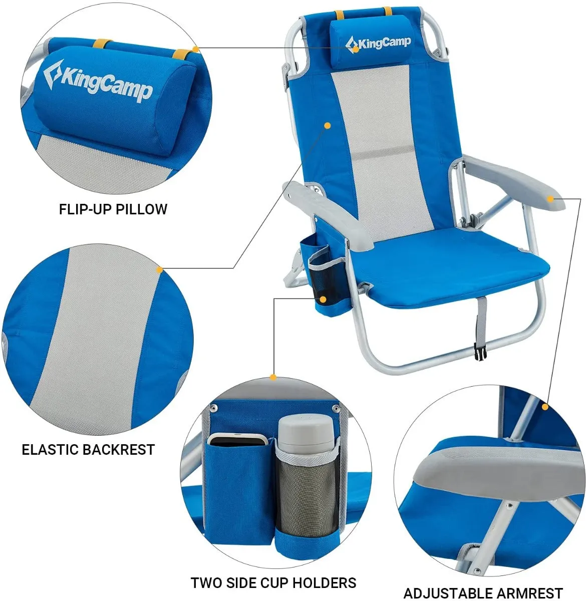 KingCamp Low Sling Folding Beach Chair