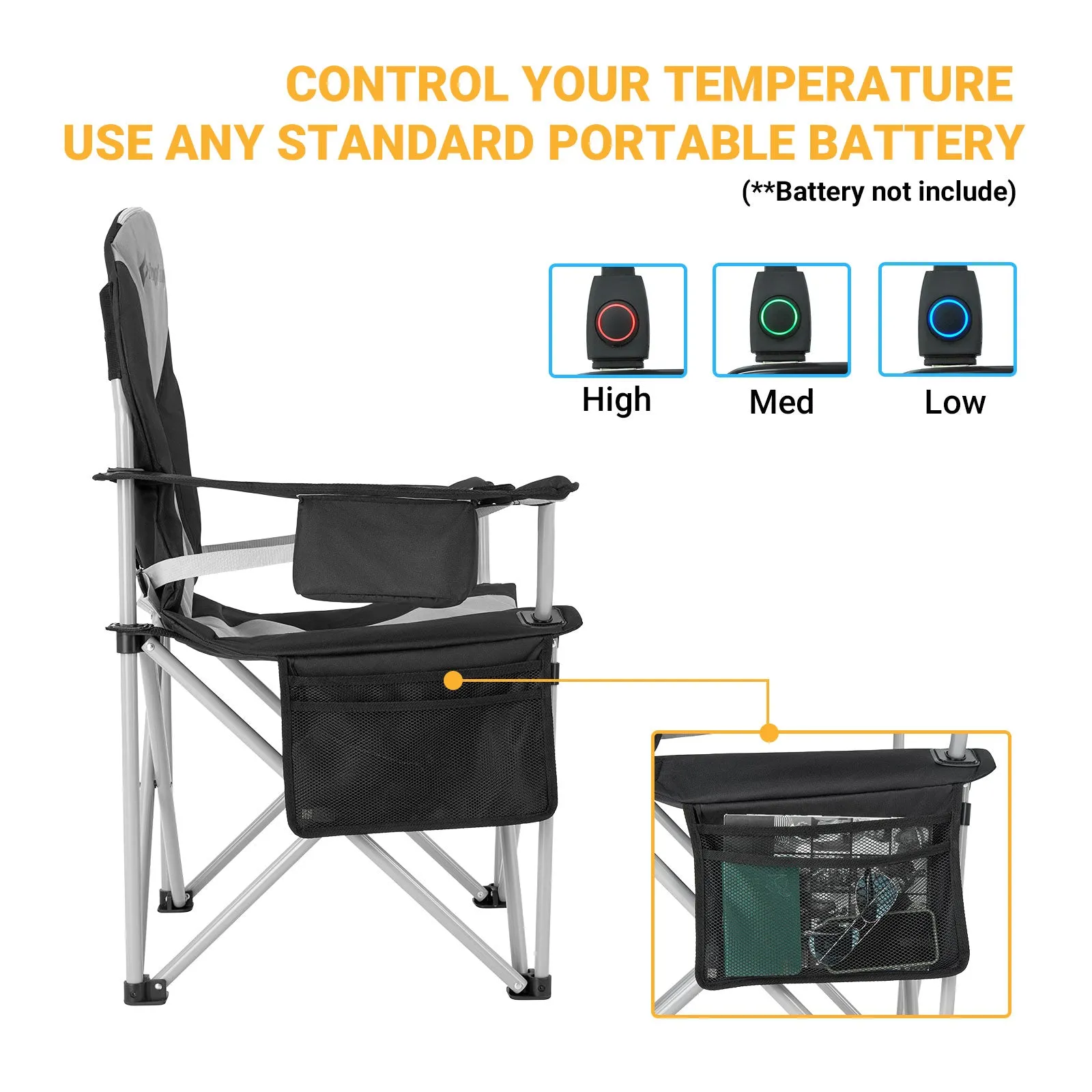 KingCamp Portable Heated Camping Chair