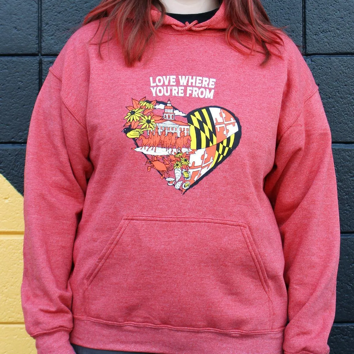 Love Where You're From (Heather Red) / Hoodie