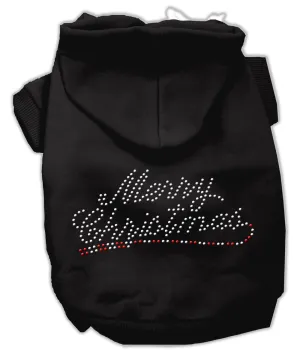 Merry Christmas Rhinestone Hoodies Black XS (8)