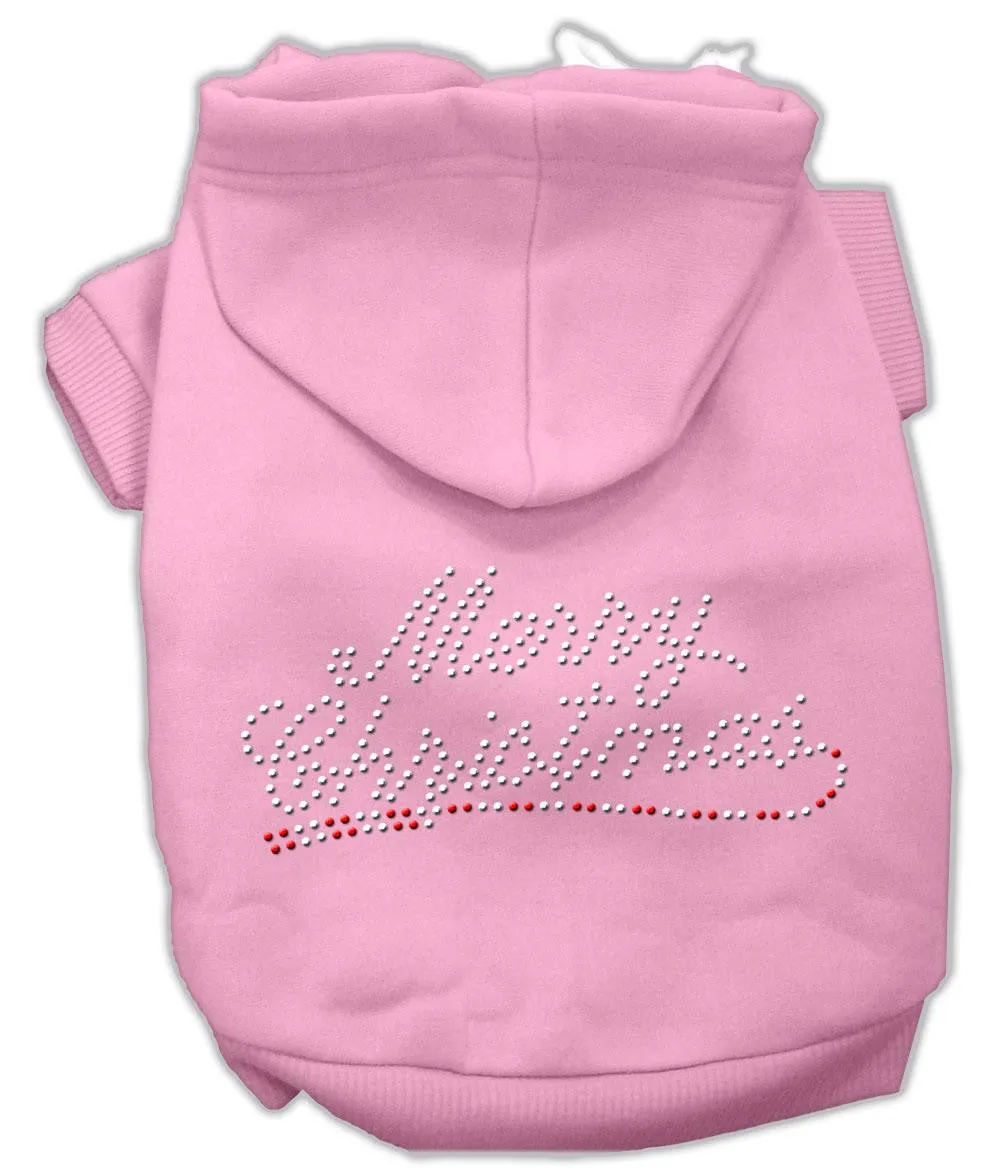 Merry Christmas Rhinestone Hoodies Pink XL (16)