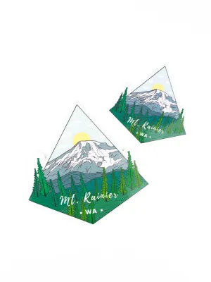 Mount Rainier Illustrated Diamond Sticker