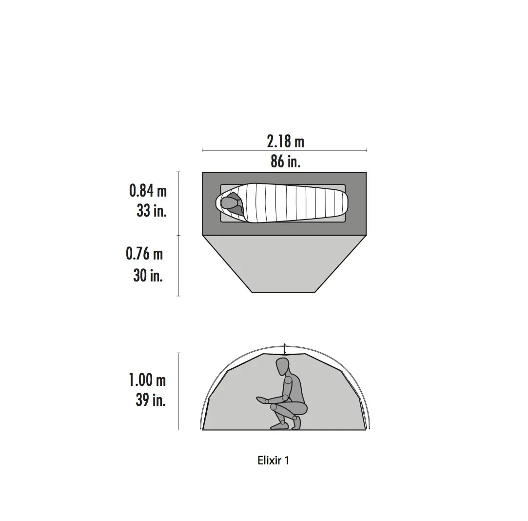 MSR Elixir 1 Backpacking Tent   Footprint