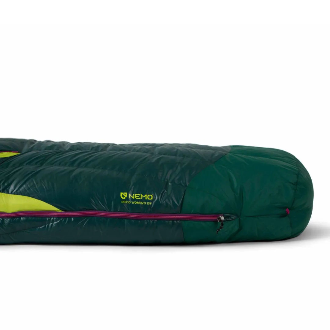 NEMO EQUIPMENT WOMENS DISCO DOWN SLEEPING BAG 15 REGULAR