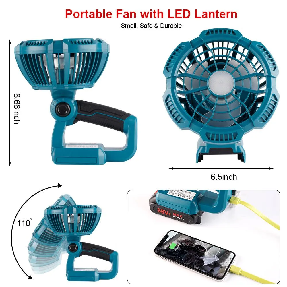 ONEVAN 9W 3300RPM Portable Cordless Fan