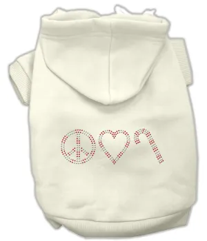 Peace, Love And Candy Canes Hoodies Cream M (12)