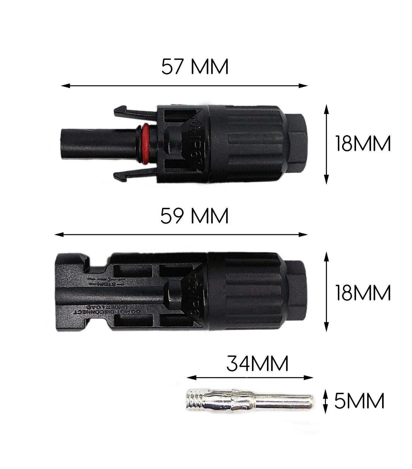 Solar Panel Cable Connectors - Pack of 10