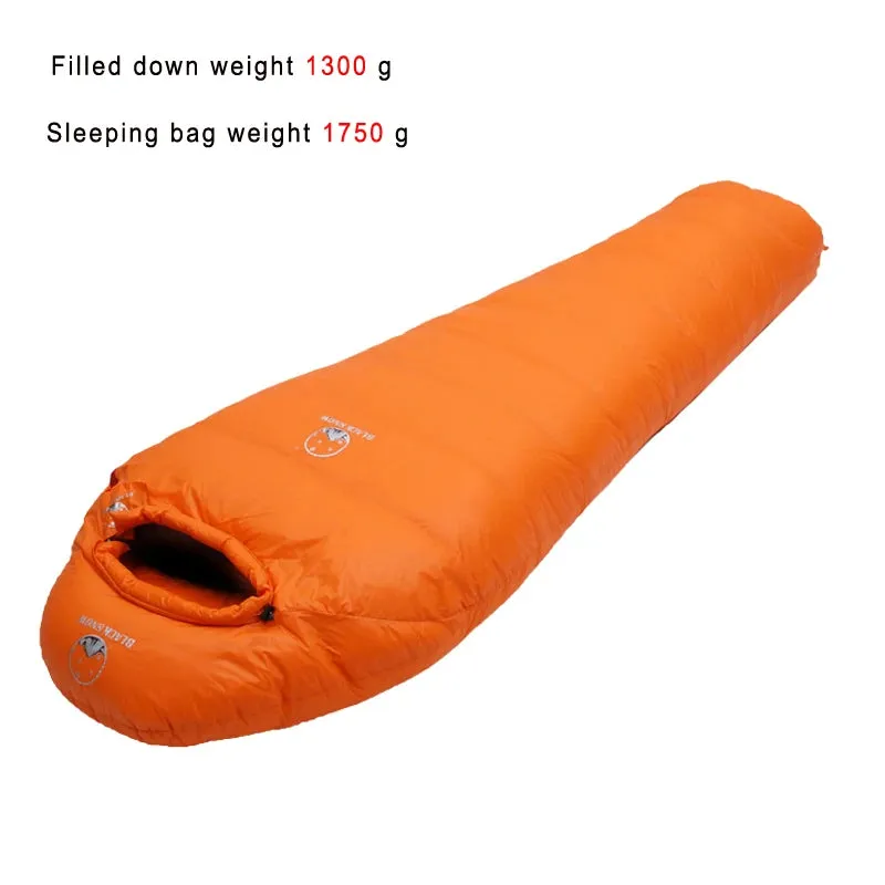 Very Warm White Goose Down Adult Mummy Sleeping Bag Winter Thermal