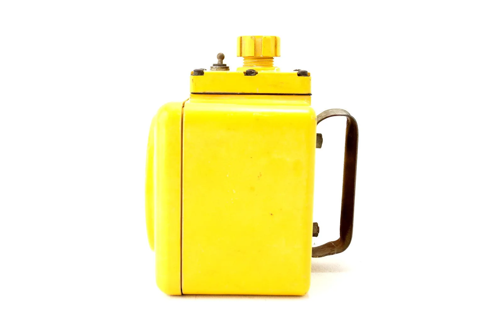 Vintage US Navy Battle Lantern Waterproof Light in Bright Yellow (c.1960s)